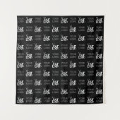 Eventuele twee logo's of Afbeeldingen herhalingspa Wandkleed (Voorkant)