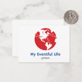 Eventvolle dank-u-Kaarten Notitiekaartje (Voorkant / Achterkant in situ)