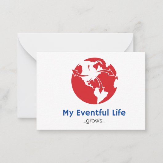 Eventvolle dank-u-Kaarten Notitiekaartje (Voorkant)