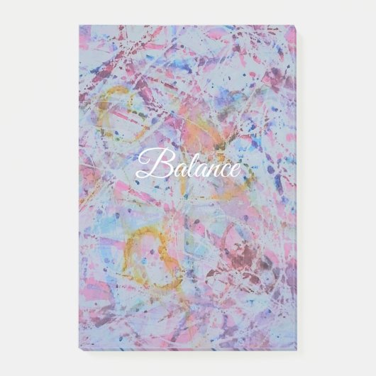 "Evenwicht" Abstract Aquarel & Was Weerstand Post-it® Notes (Voorkant)