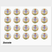 Evenwicht adem & liefde ronde sticker (Vel)