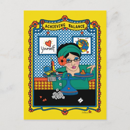 Evenwicht bereiken_B_ Ansichtkaart Briefkaart (Voorkant)