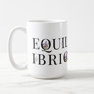 Evenwicht (con fiori viola; Italiano) Koffiemok