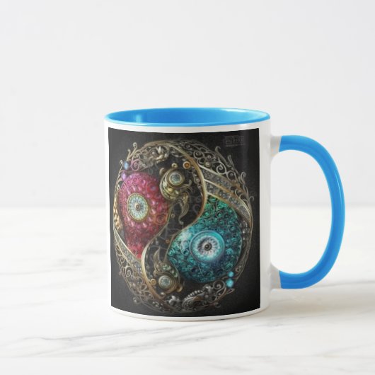 Evenwicht en harmonie Yin Yang Design Cup Mok (Rechts)