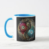 Evenwicht en harmonie Yin Yang Design Cup Mok (Links)