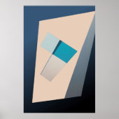 Evenwicht in Blauw Poster (Voorkant)