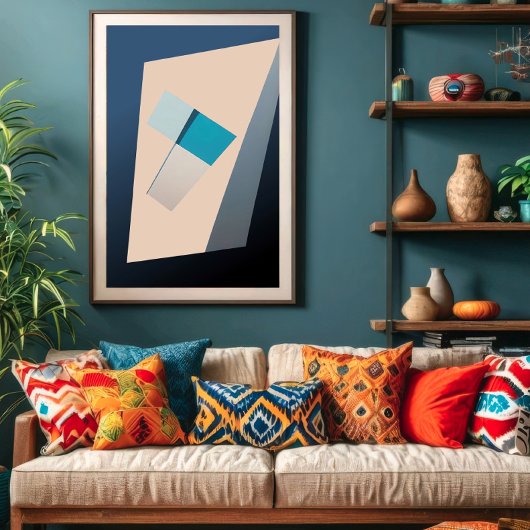 Evenwicht in Blauw Poster