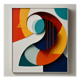 Evenwicht in vorm A Minimalistisch Abstract Perfect Poster