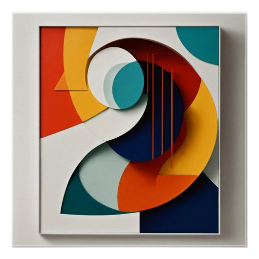 Evenwicht in vorm A Minimalistisch Abstract Perfect Poster (Voorkant)