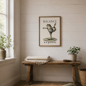 Evenwicht is een Oefening" Kikker Poster