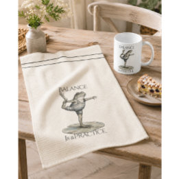 Evenwicht is een Praktijk Whimsical Keukenhanddoek