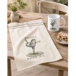 Evenwicht is een Praktijk Whimsical Keukenhanddoek
