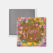 Evenwicht Leuk Floral Modern Inspirativity Magneet (Voorkant / Achterkant)