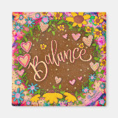 Evenwicht Leuk Floral Modern Inspirativity Magneet (Voorkant)