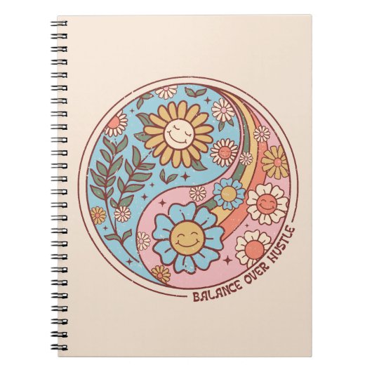 Evenwicht over de drukte - Boho Notitieboek (Voorkant)
