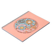 evenwicht over de drukte notitieboek (Linkerzijde)