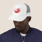 Evenwicht | Rode fractale spiraal | Abstracte ontw Trucker Pet (In situ)