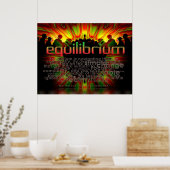 Evenwicht woorden poster (Keuken)