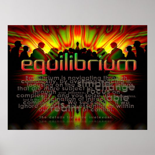 Evenwicht woorden poster (Voorkant)