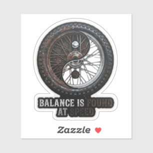 Evenwicht Wordt Gevonden Bij Snelheid Yin Yang Sticker