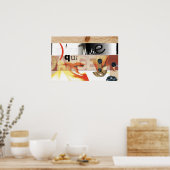 Evenwichtig: Gevaar! Poster (Keuken)