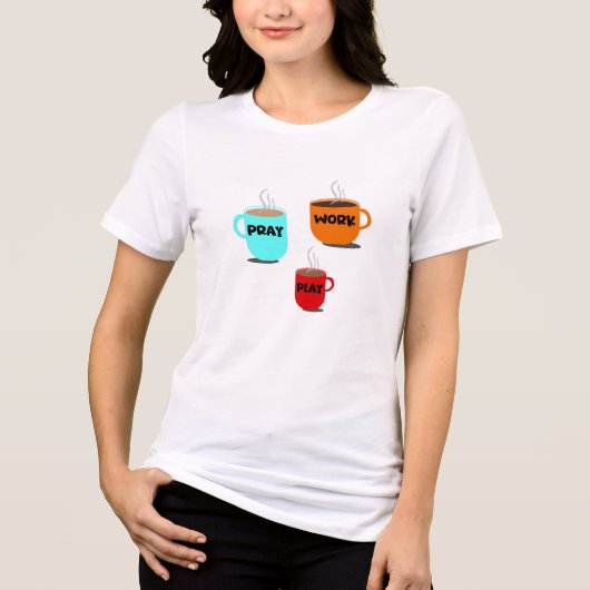 evenwichtig leven Tri-Blend shirt (Voorkant)
