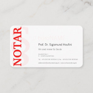 Evenwichtig rood en zwart visitekaartje