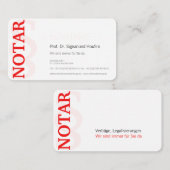 Evenwichtig rood en zwart visitekaartje (Voorkant / Achterkant)