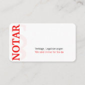 Evenwichtig rood en zwart visitekaartje (Achterkant)