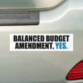 Evenwichtige begrotingswijziging bumpersticker (Op auto)