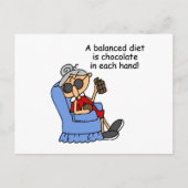 Evenwichtige chocoladedieet briefkaart (Voorkant)