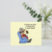Evenwichtige chocoladedieet briefkaart (Staand voorkant)
