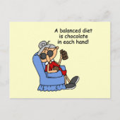 Evenwichtige chocoladedieet briefkaart (Voorkant)
