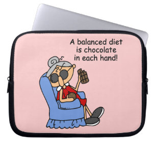Evenwichtige chocoladedieet laptop sleeve