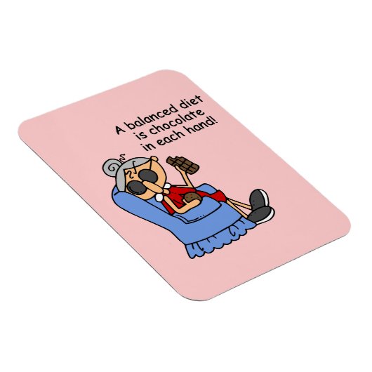 Evenwichtige chocoladedieet magneet (Rechterzijde)