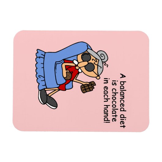 Evenwichtige chocoladedieet magneet (Horizontaal)