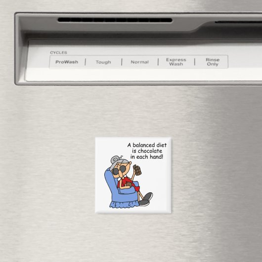 Evenwichtige chocoladedieet magneet (Insitu (Vaatwasser))