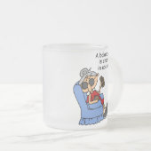 Evenwichtige chocoladedieet matglas koffiemok (Voorkant rechts)