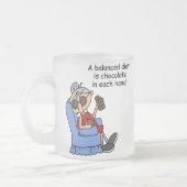 Evenwichtige chocoladedieet matglas koffiemok (Links)