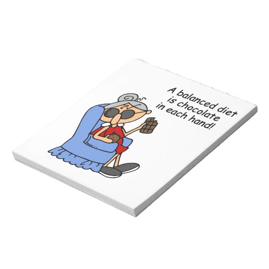 Evenwichtige chocoladedieet notitieblok (Linkerzijde)