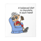 Evenwichtige chocoladedieet notitieblok (Voorkant)