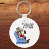 Evenwichtige chocoladedieet sleutelhanger (Voorkant)