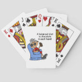 Evenwichtige chocoladedieet speelkaarten (Achterkant)