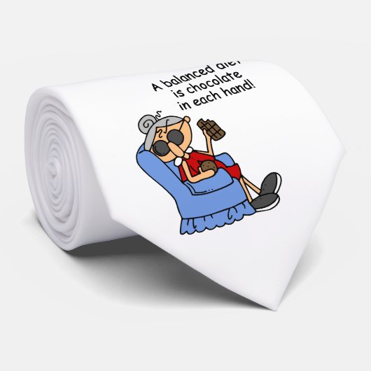 Evenwichtige chocoladedieet stropdas (Opgerold)