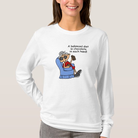 Evenwichtige chocoladedieet t-shirt (Voorkant)