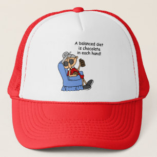 Evenwichtige chocoladedieet trucker pet