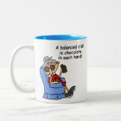 Evenwichtige chocoladedieet tweekleurige koffiemok (Links)