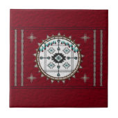 Evenwichtige keramische tapijten tegeltje (Voorkant)