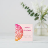 Evenwichtige Life Coach Wellness Vierkante Visitekaartje (Staand voorkant)