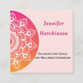 Evenwichtige Life Coach Wellness Vierkante Visitekaartje (Voorkant)
